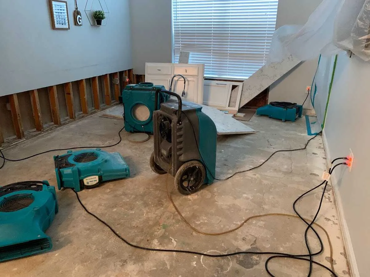 Dehumidifier in flood-cut room for Water Extraction & Removal in Joshua